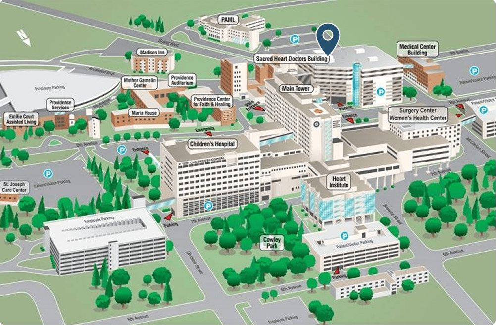 sacred heart medical center map